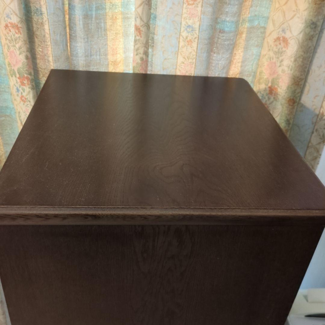 ダークブラウン 桐5段タンス 木製