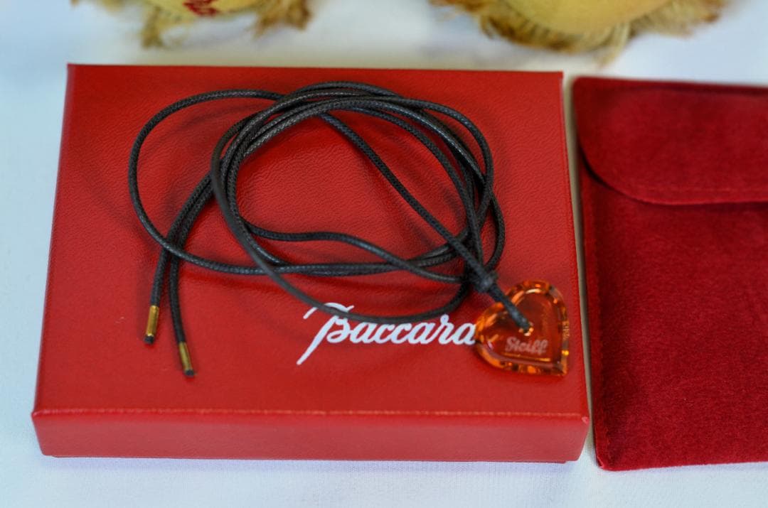 バカラ シュタイフ 1000体限定 テディベア ハートペンダント