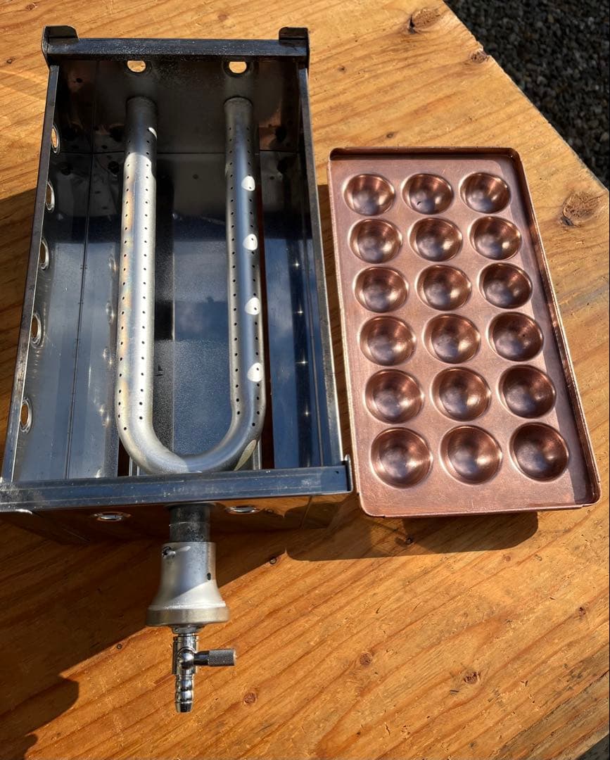 銅板たこ焼き器　プロパンガス用　18個