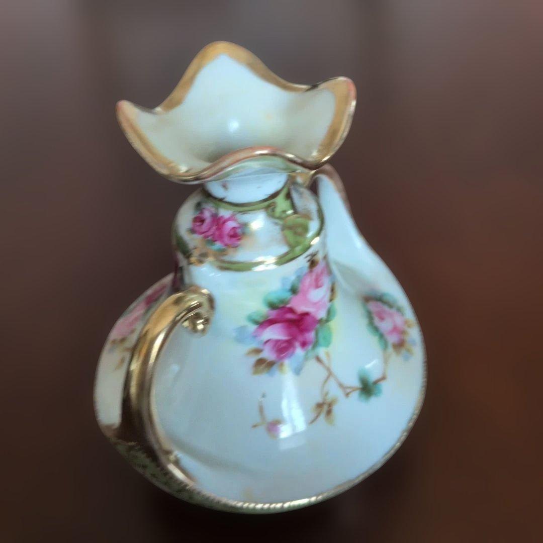 オールドノリタケ（ニッポン印）両手付薔薇花瓶