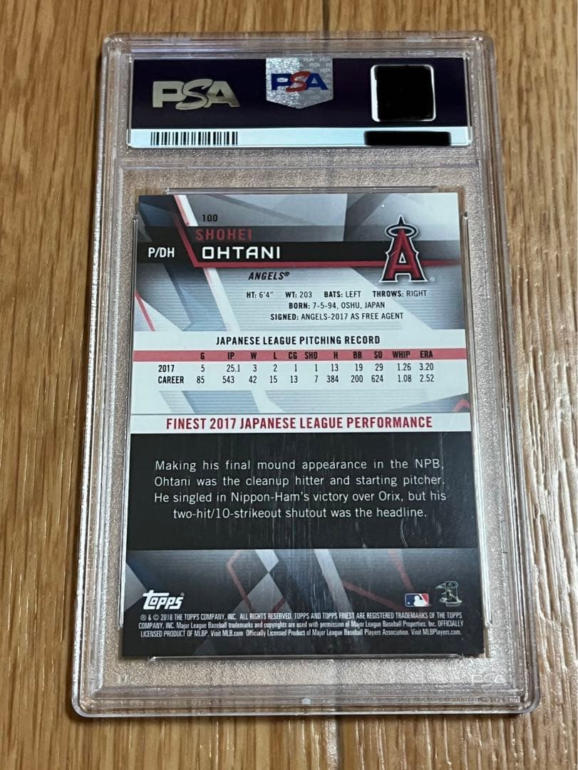 2018 Finest Ohtani Purple Ref RC /250 大谷