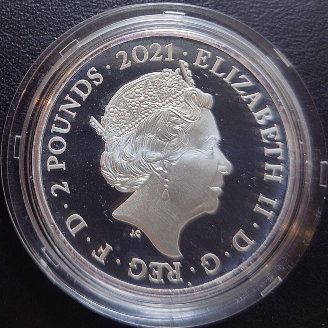 2021年 イギリス銀貨 2ポンド ザ・フー 1オンス銀貨 SV999 純銀