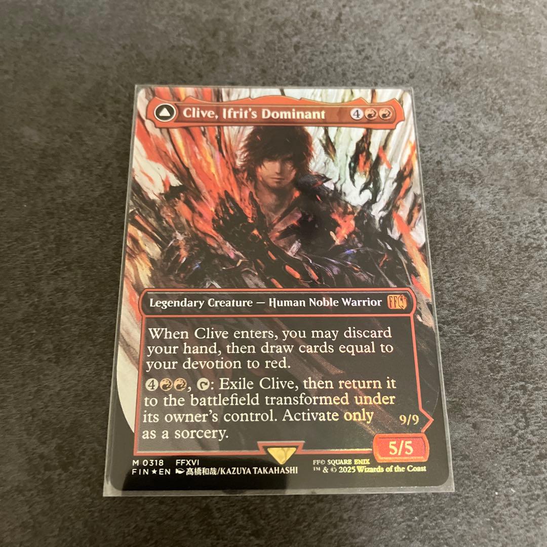 イフリートのドミナント、クライヴ　ボーダーレスfoil 1枚　英語　MTG