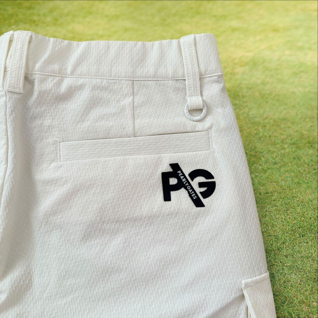 現行モデル　パーリーゲイツ　ハーフパンツ　短パン　白　ホワイト　4 M〜L相当