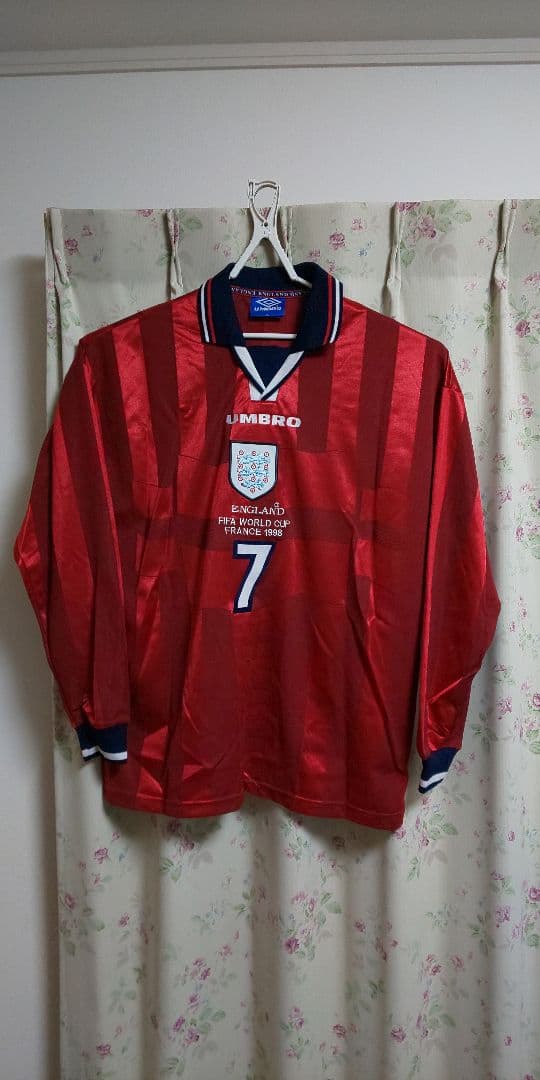 1998フランスワールドカップ イングランド代表 ベッカム支給ユニフォーム