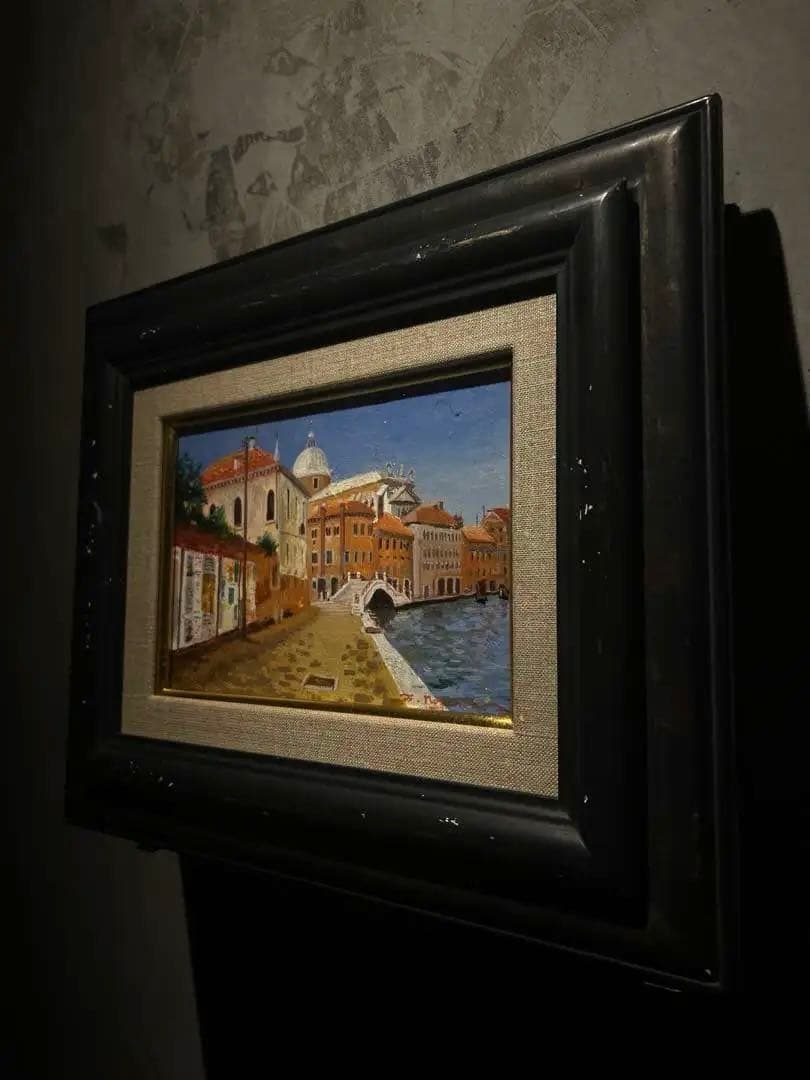 印象派　肉質画　油彩画　作者不明