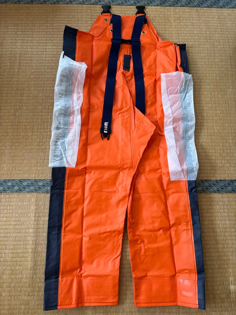 「UNION76 ナナロク」レインウェア上下セット オレンジ　Lサイズ