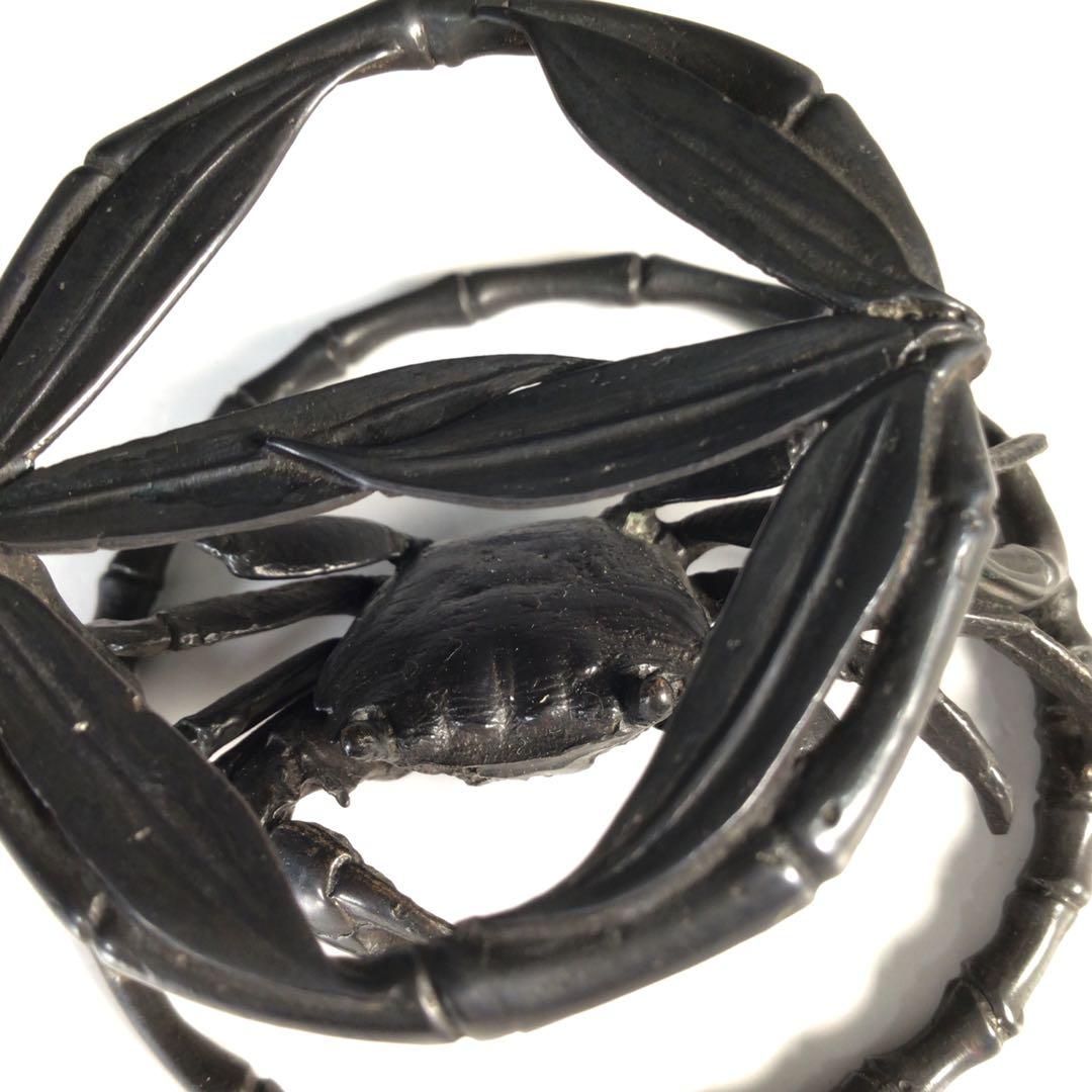 Ｍ５７７　蓋置　『一ノ瀬宗辰造』『砂張』『笹蟹蓋置』　共箱　茶道具