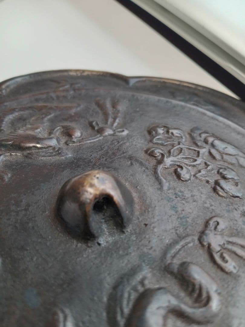 和鏡（古鏡）　双鸞八花鏡　唐時代（奈良時代〜平安時代初期）