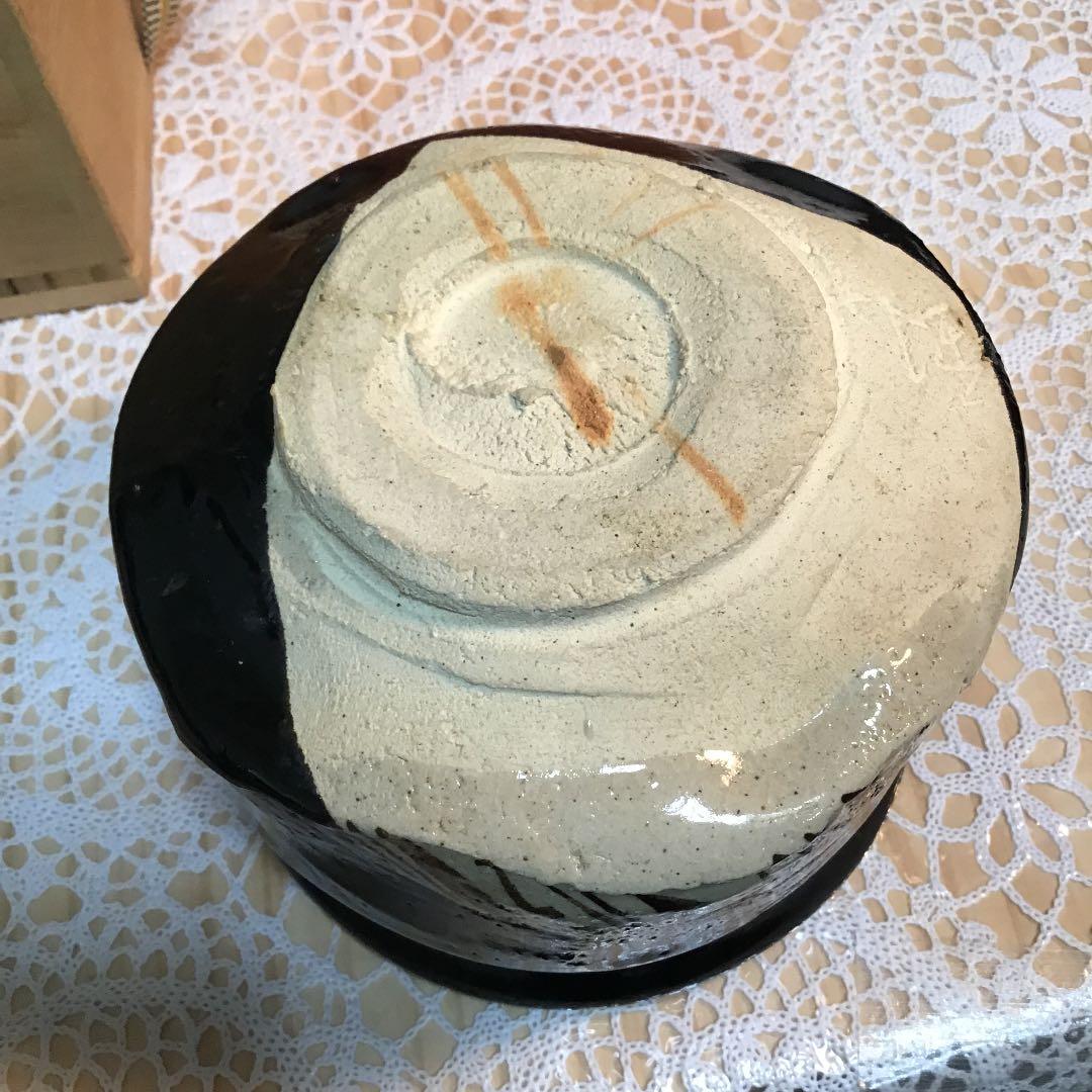 茶道具 黒織部 加藤 鈔 作 共箱 N278CI