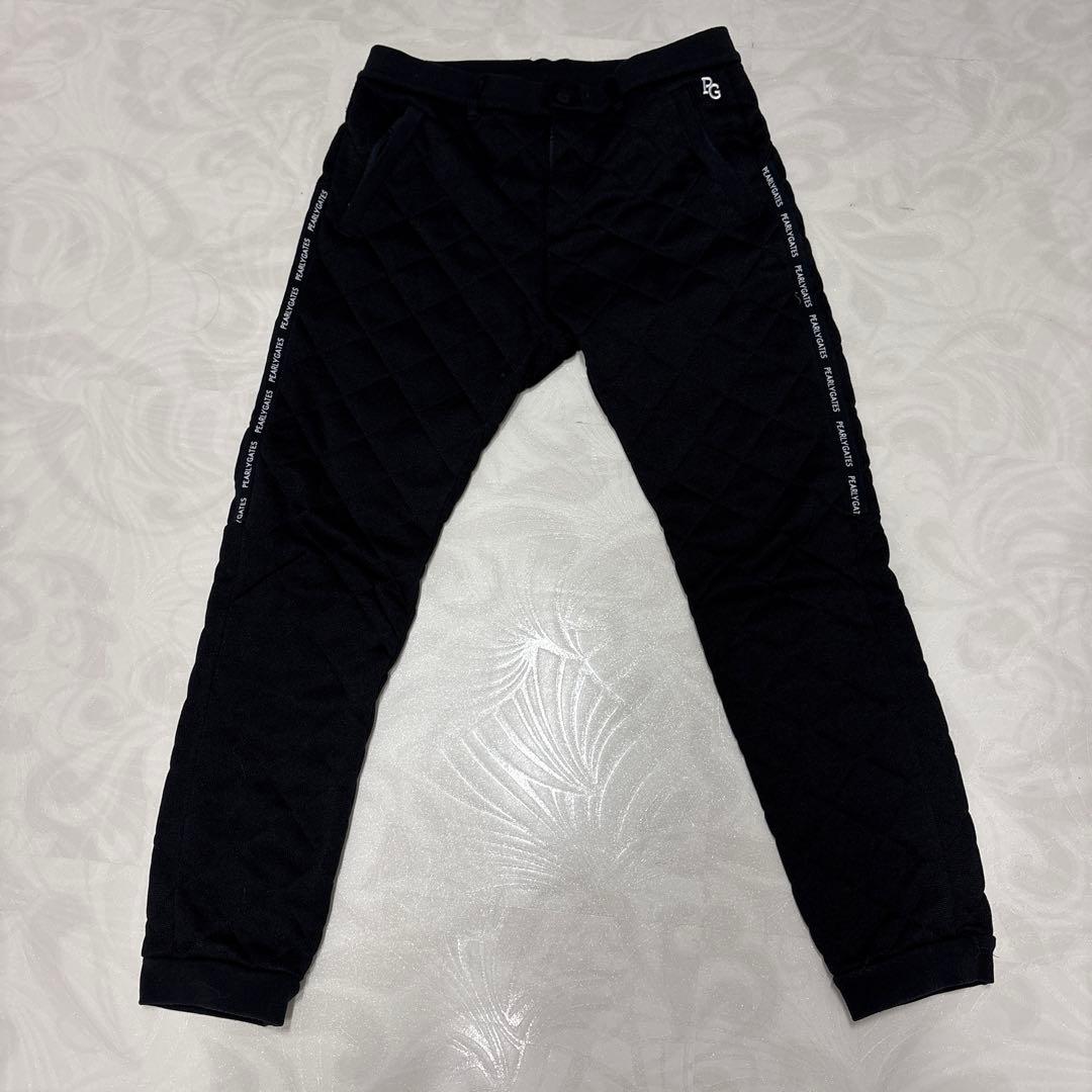 PEARLY GATES ブラックキルティングパンツ