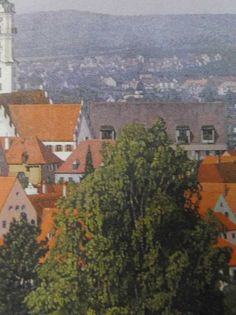 羽田裕、【五月のドナウヴェルト】、希少な画集画、新品高級額・額装付