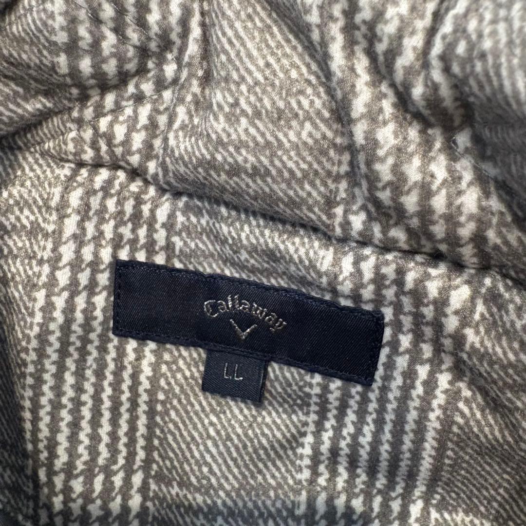 Callaway キャロウェイ 中綿ベスト グレンチェック柄 グレー LLサイズ