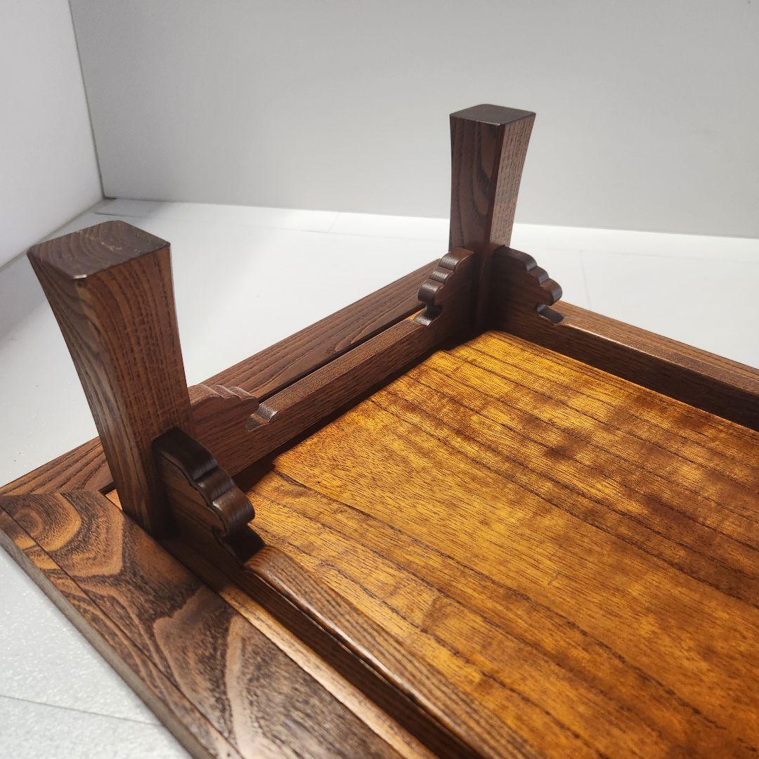 高級工芸品　天然木　花台　盆栽卓　ミニちゃぶ台