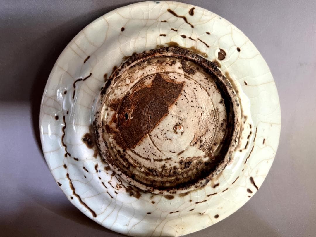 皿■呉須手 南京染付 明時代末期～清時代初期（17世紀頃）砂高台 2枚 青華■