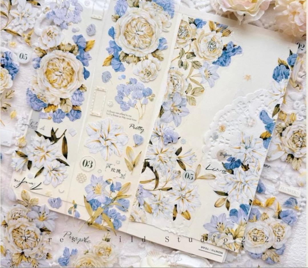 ⭐️SALE⭐️ 林野间《迭绪蓝》海外マスキングテープ　マステ 【2463】