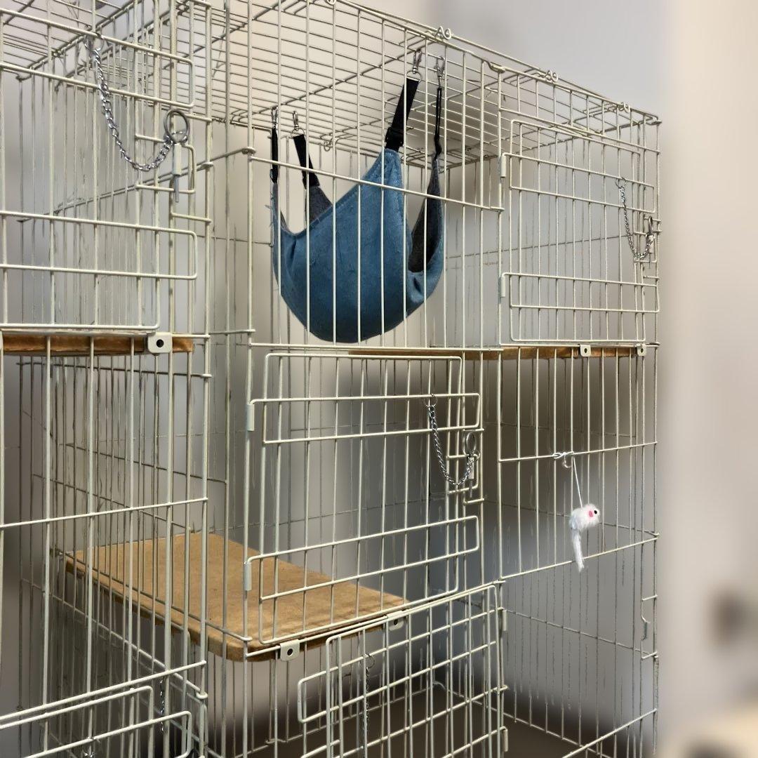 大型キャットケージ ハンモック付き