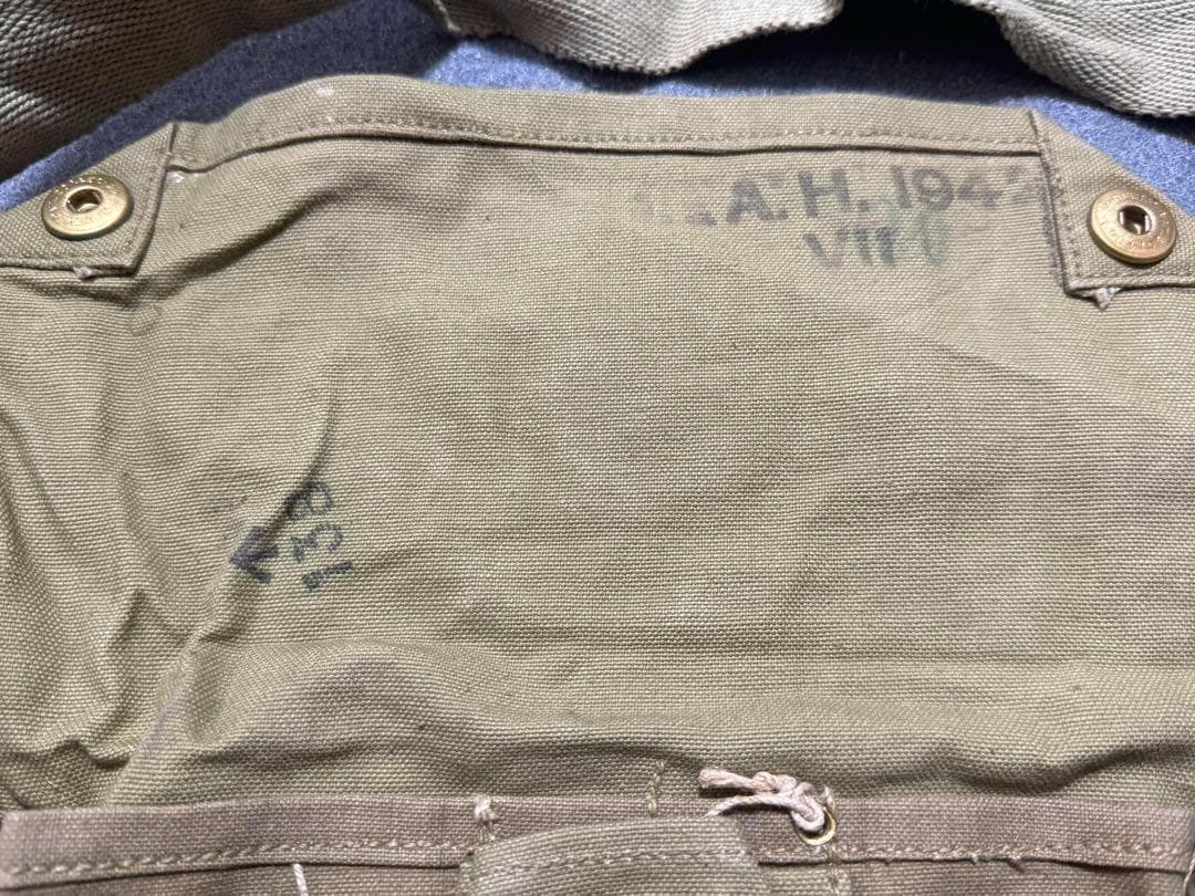 イギリス軍 実物 MkⅦ ガスマスクバッグ J&A.H.