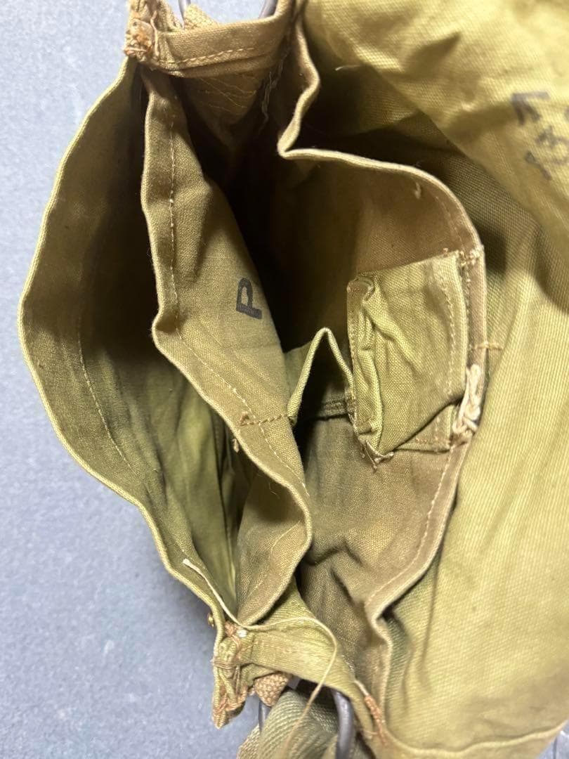 イギリス軍 実物 MkⅦ ガスマスクバッグ J&A.H.