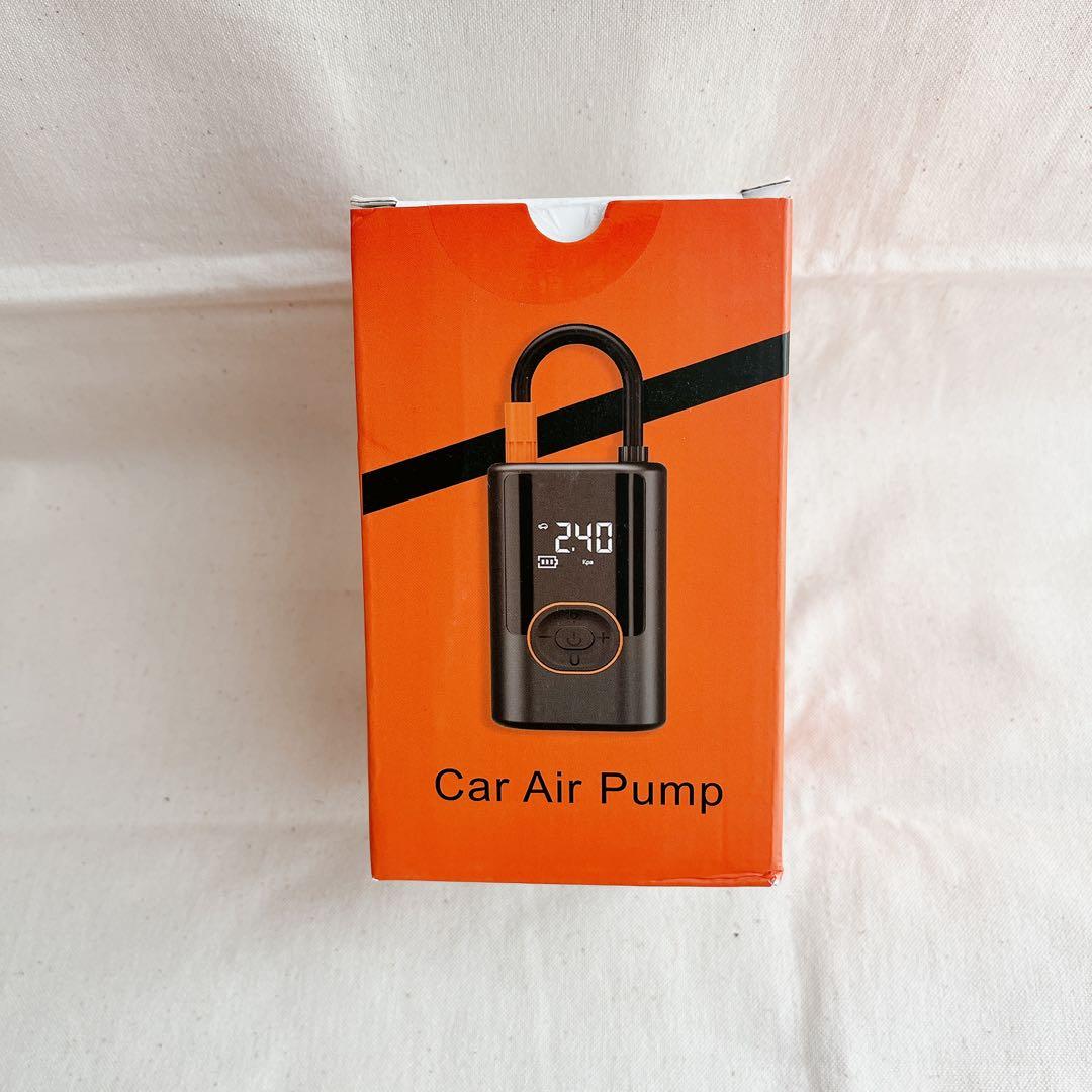 ☘️自転車 空気入れ 電動 バイク 車 コードレスエアポンプ コンパクト LED