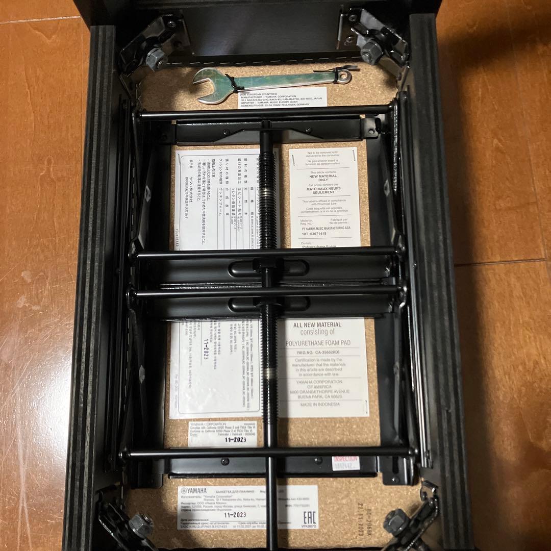 【セット②】YAMAHA P-225 24年製 純正スタンド、３本ペダル、椅子付