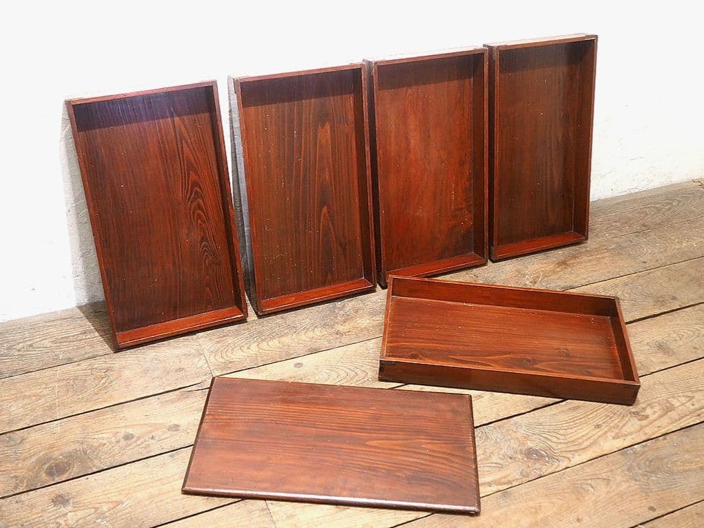 1357 5個セット　レトロな木箱　収納ケース　古家具　古道具　アンティーク