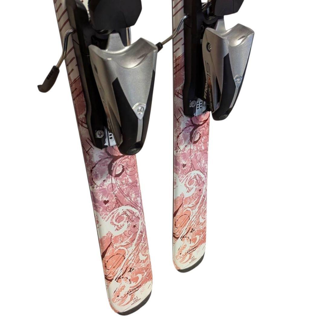 KAZAMA 145cm ジュニアスキー 板 ビンディング ストック 3点セット