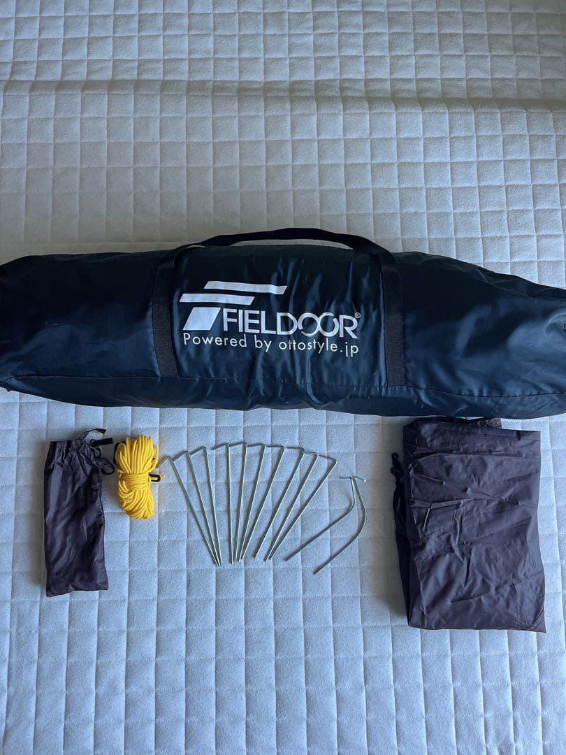 FIELDOOR ポップアップテント 六角形 ブラウン