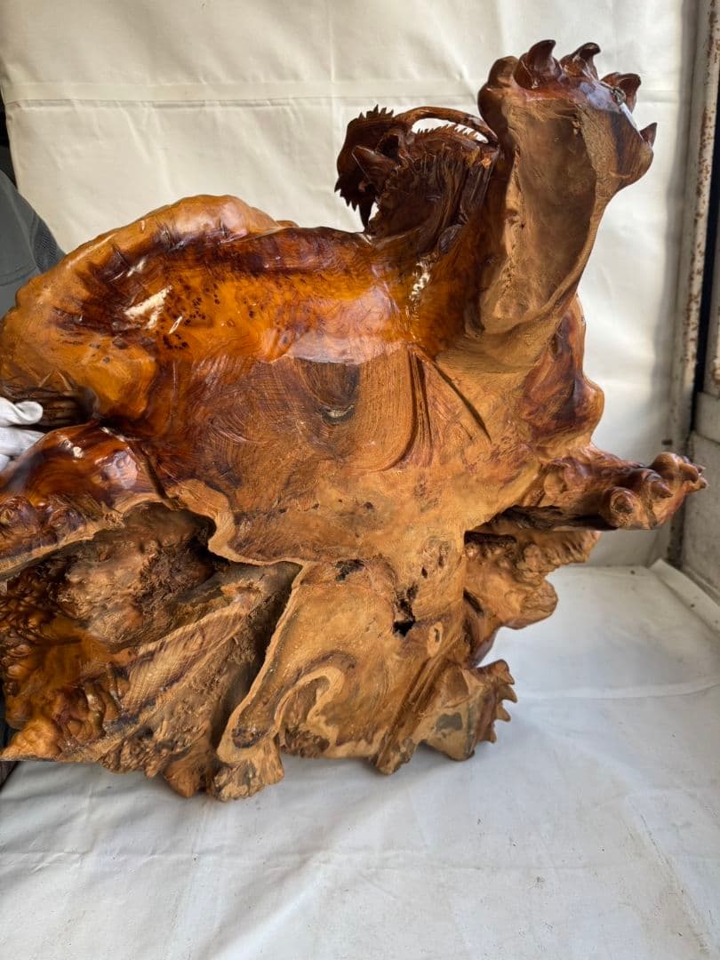 布袋様　木製　オブジェ　インテリア　七福神　縁起物