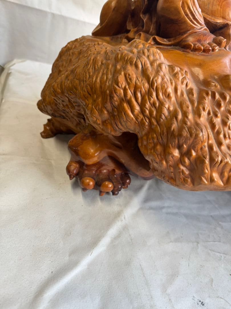 布袋様　木製　オブジェ　インテリア　七福神　縁起物