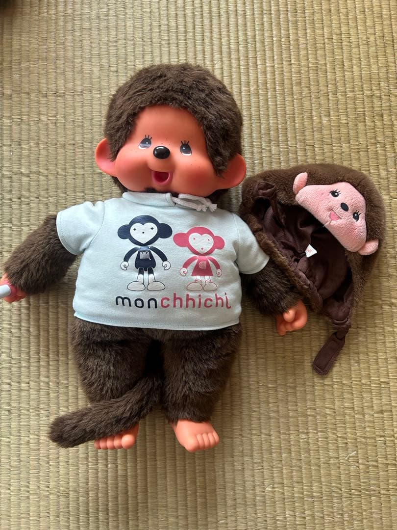 セキグチ　モンチッチ ぬいぐるみ 帽子付き　約54センチ