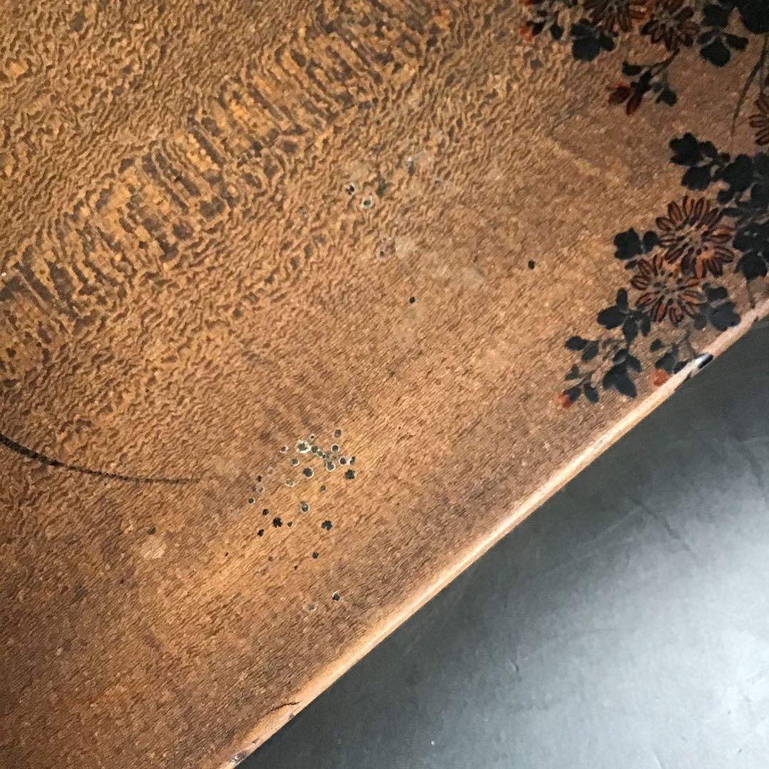 本漆塗蒔絵　文箱　硯箱　骨董品　アンティーク　時代小箱