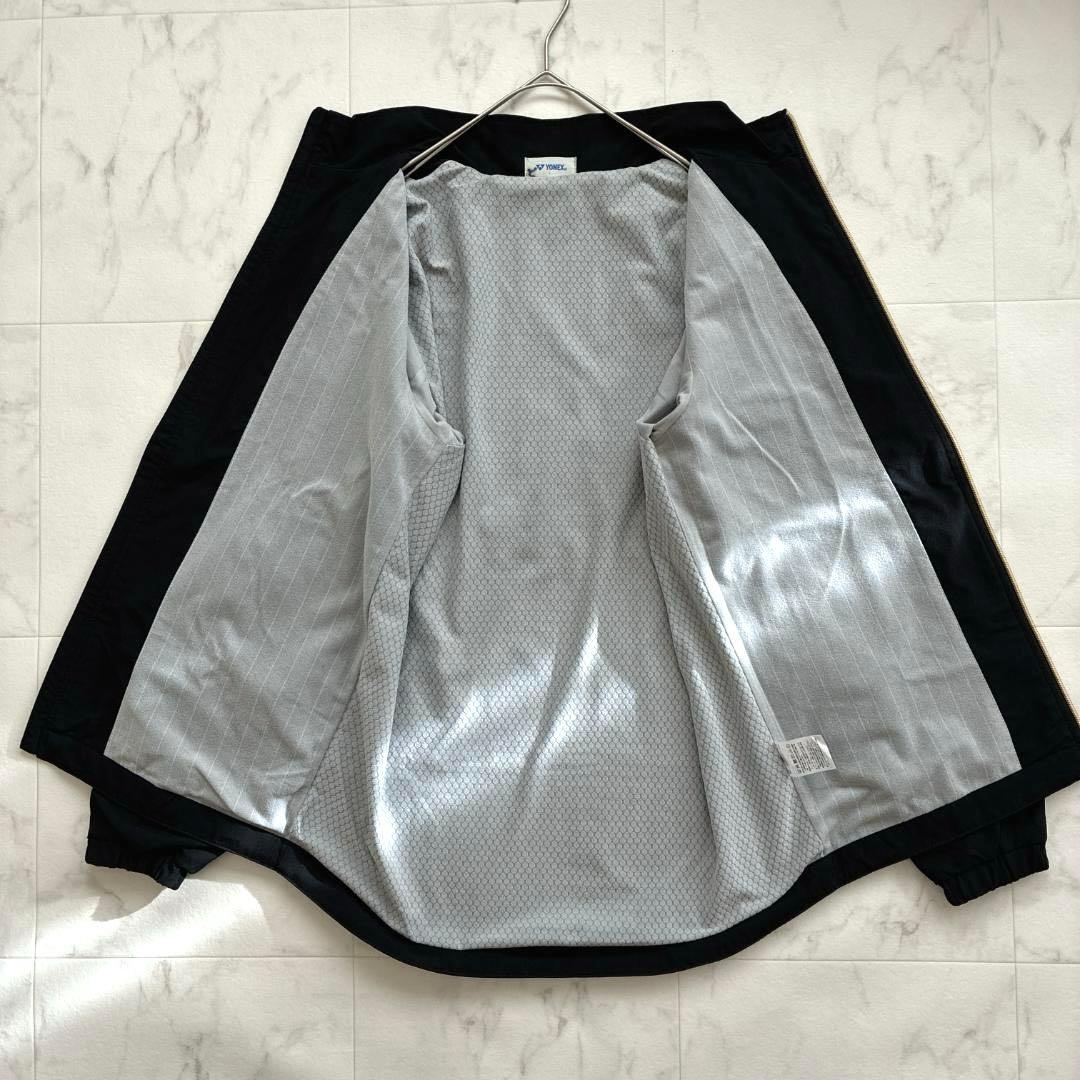 良品 ヨネックス テニス 裏地付きウィンドウウォーマージャケット L 黒×金