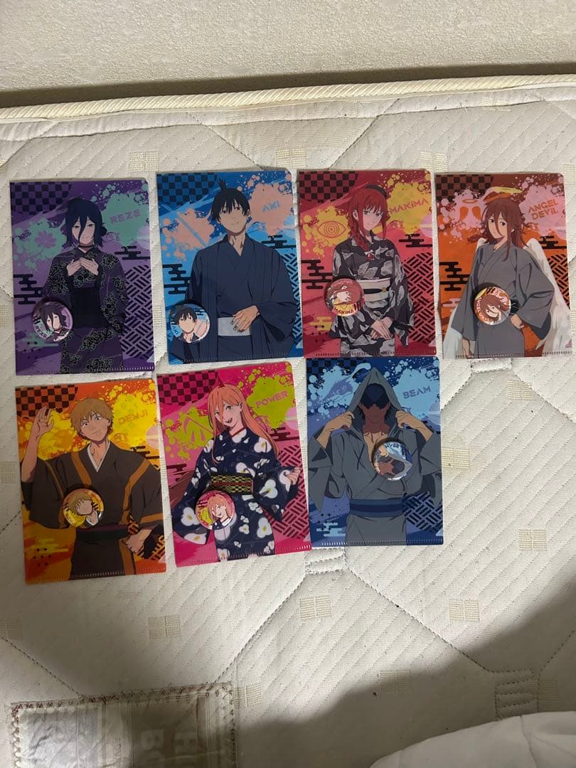 【コンプ】チェンソーマン C賞缶バッジ　ブロマイド　全7種　コンプセット