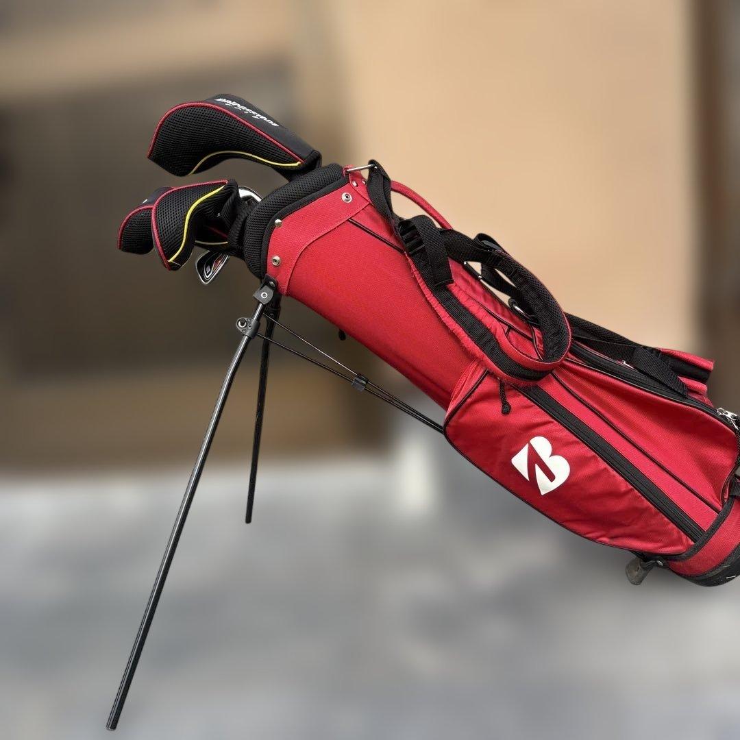 BRIDGESTONE GOLF キャディバッグ クラブセット レッド ジュニア