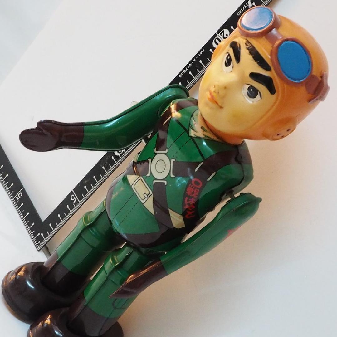 TOMO　ATD【0戦はやと】当時物ブリキ ゼンマイ歩行ロボット人形