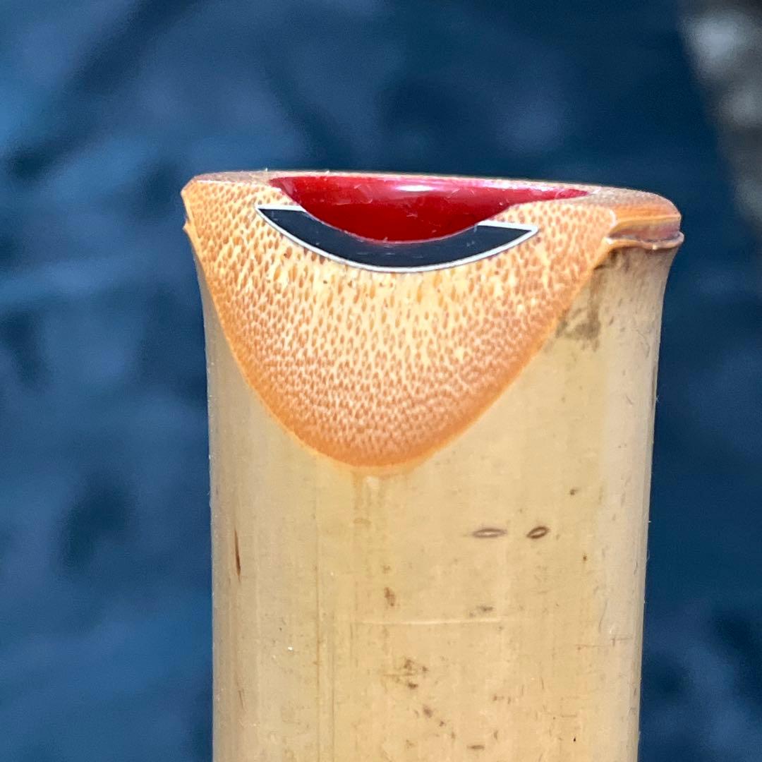 尺八 都山流 在銘 ２印 一尺五寸管 中継ぎ 籐巻き 銀一線 【音出し確認済み】