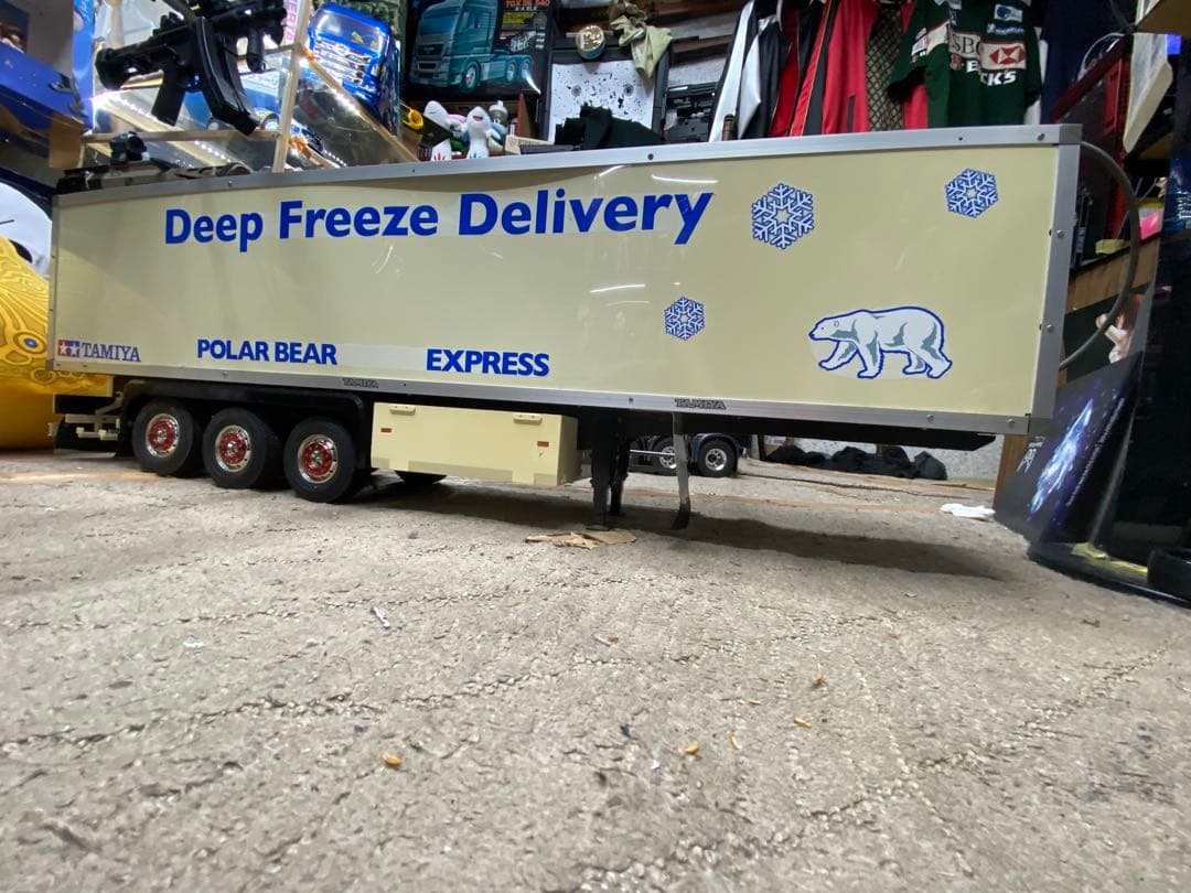 タミヤ　1/14 3軸リーファー　チップ運搬車風トレーラー