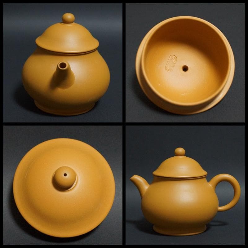 中国高級工芸美術師 尹恵群造 黄泥藩壺 急須 手造り急須 紫砂壺茶道具★美品★