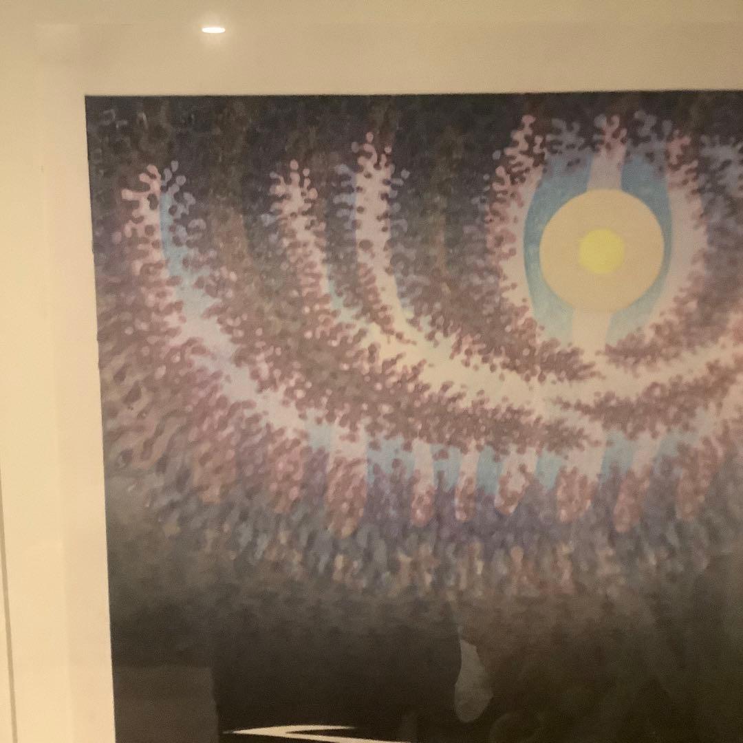 牧野宗則【光る道1985】木版画