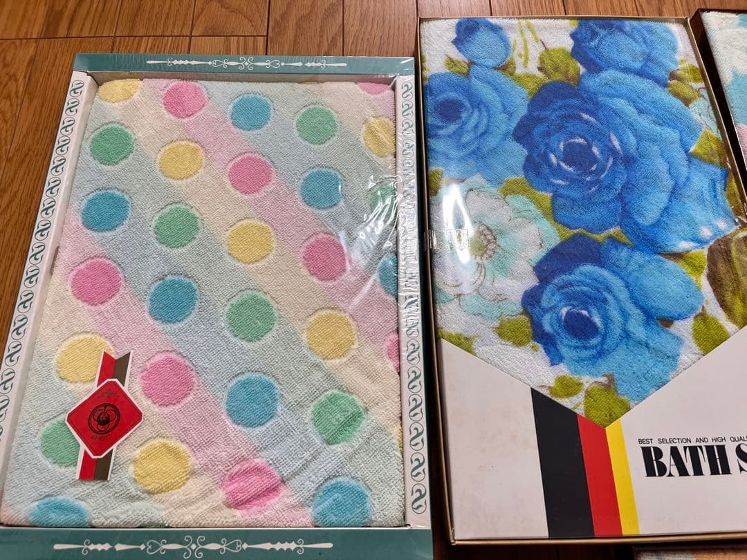 昭和レトロ　バスタオル　11箱12枚　大量　まとめ売り　レトロポップ 当時物