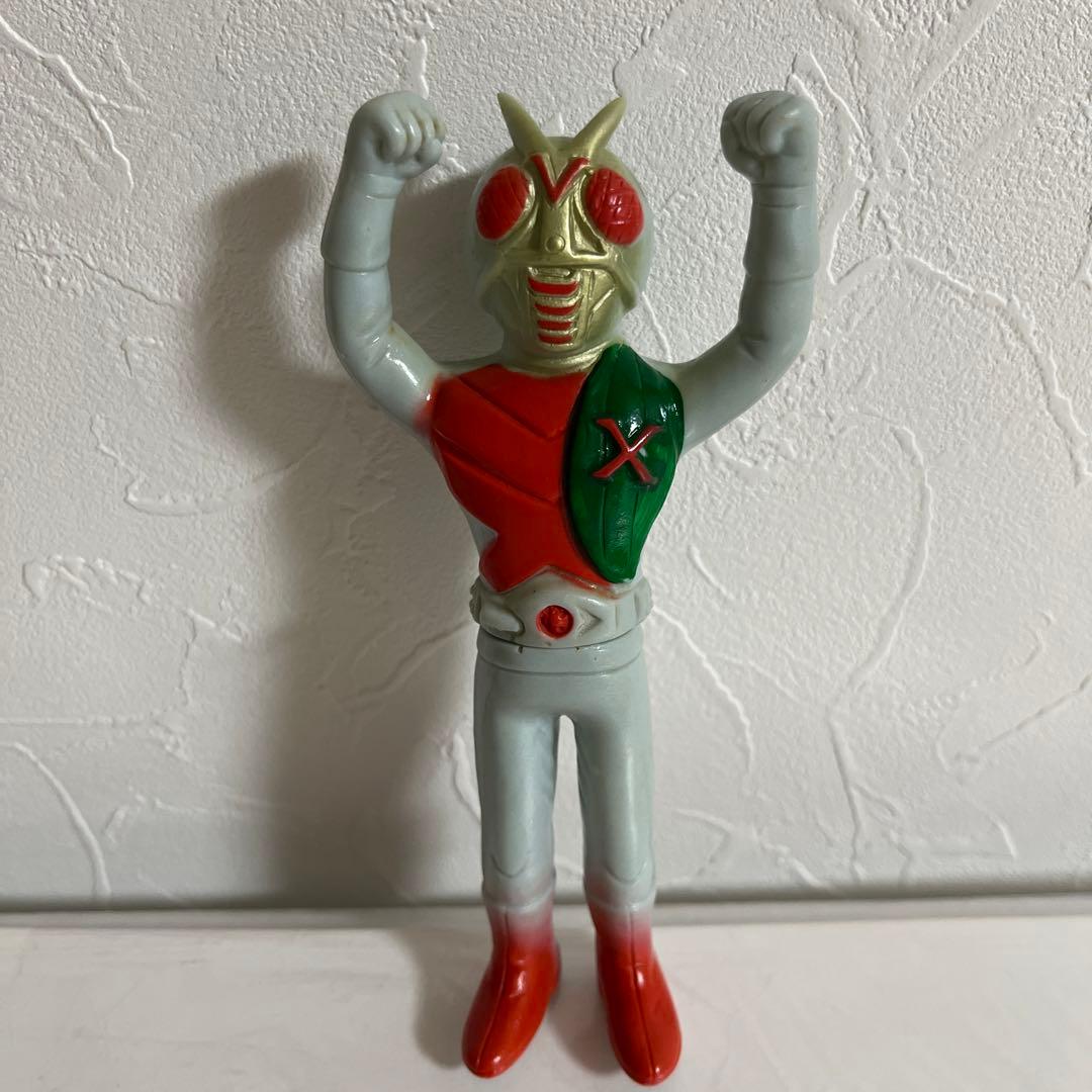 ⚠️貴重・当時物　仮面ライダーX 仮面ライダーエックス　ミニソフビ　昭和レトロ