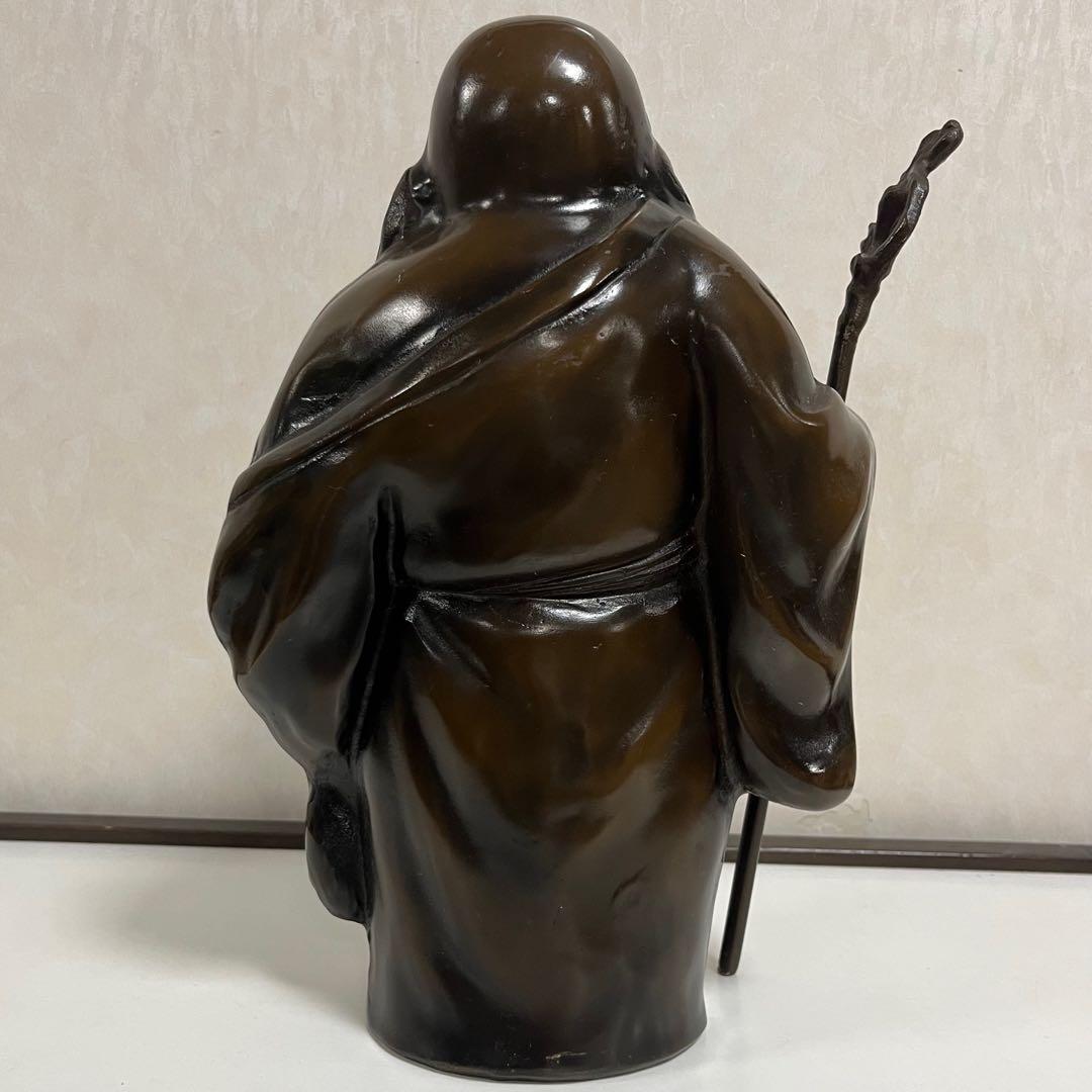 布袋さま【ブロンズ像】　　　銅製置物　　　　　　　　　　　アンティーク七福神仏像