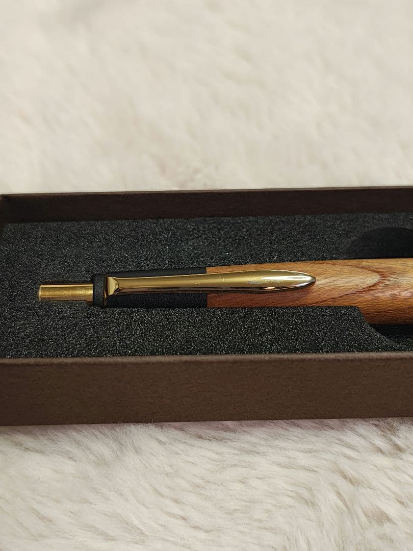 ボナンペン　欅　真鍮金具　シャーペン