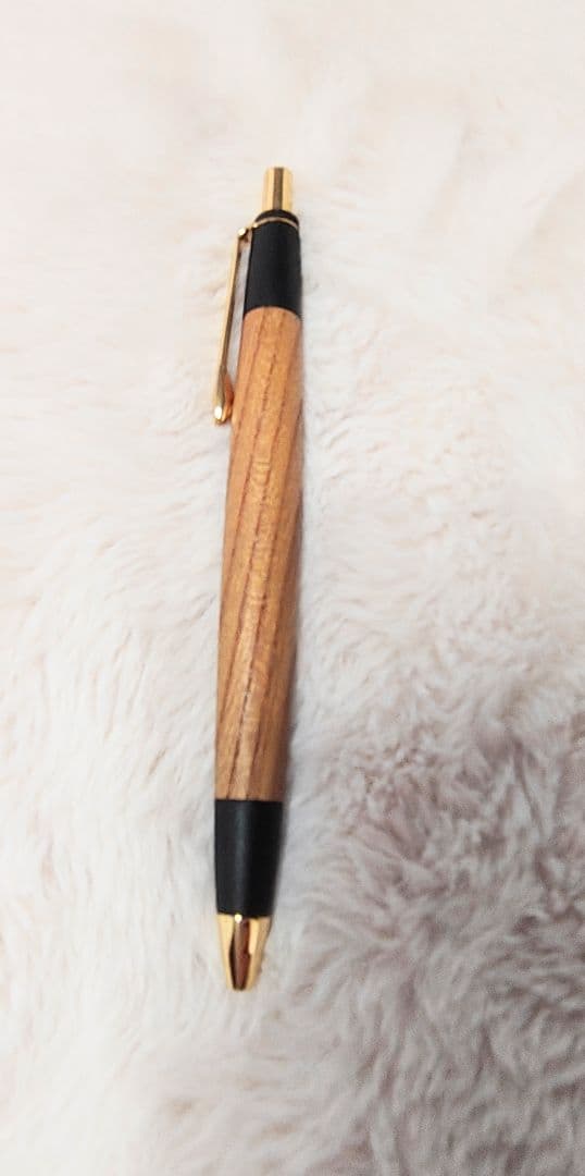 ボナンペン　欅　真鍮金具　シャーペン