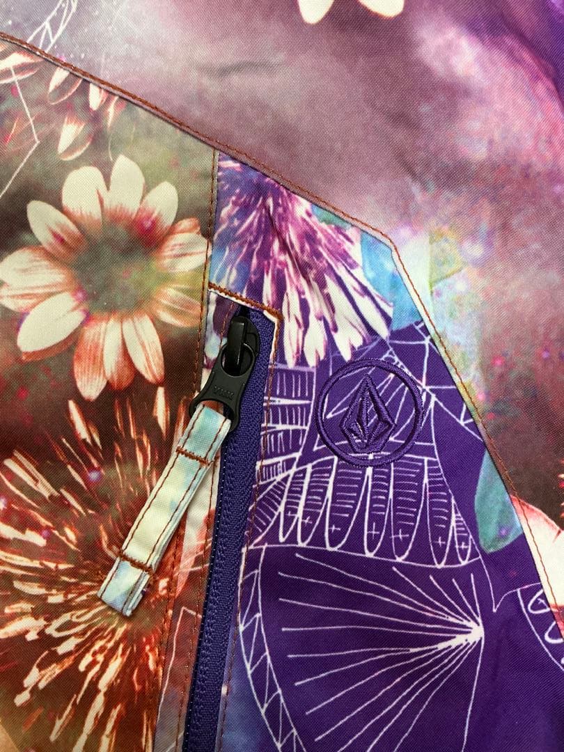 【美品】✨VOLCOM　スノーボードウェア　ジャケット　花柄　レディース　S