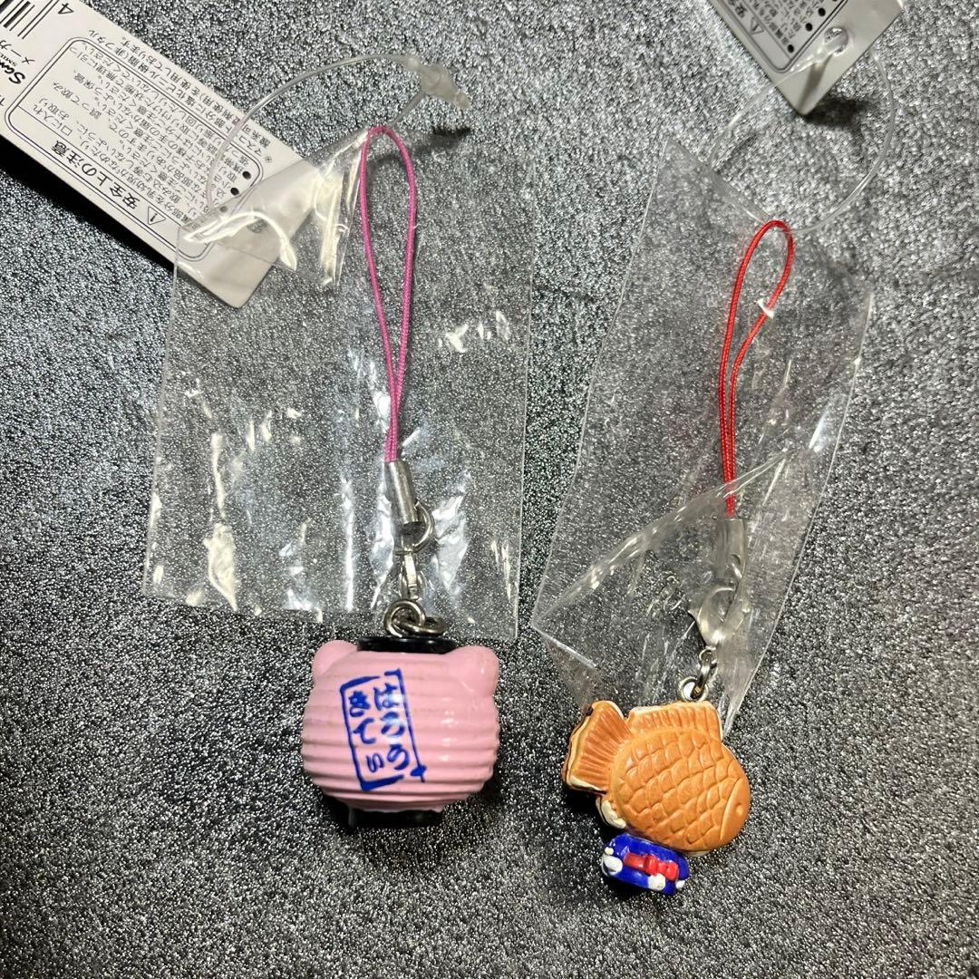 新品❤️ 根付　ストラップ　ハローキティ　たい焼き  提灯　平成　レトロ　キティ