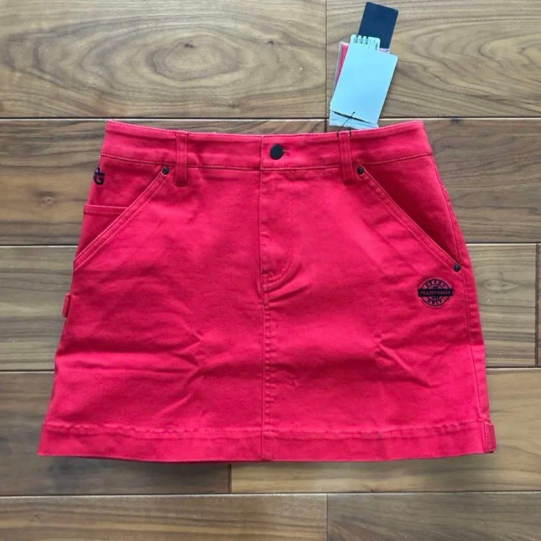 【新品】パーリーゲイツ　サイズ２　レディース　ゴルフスカート　ローズピンク