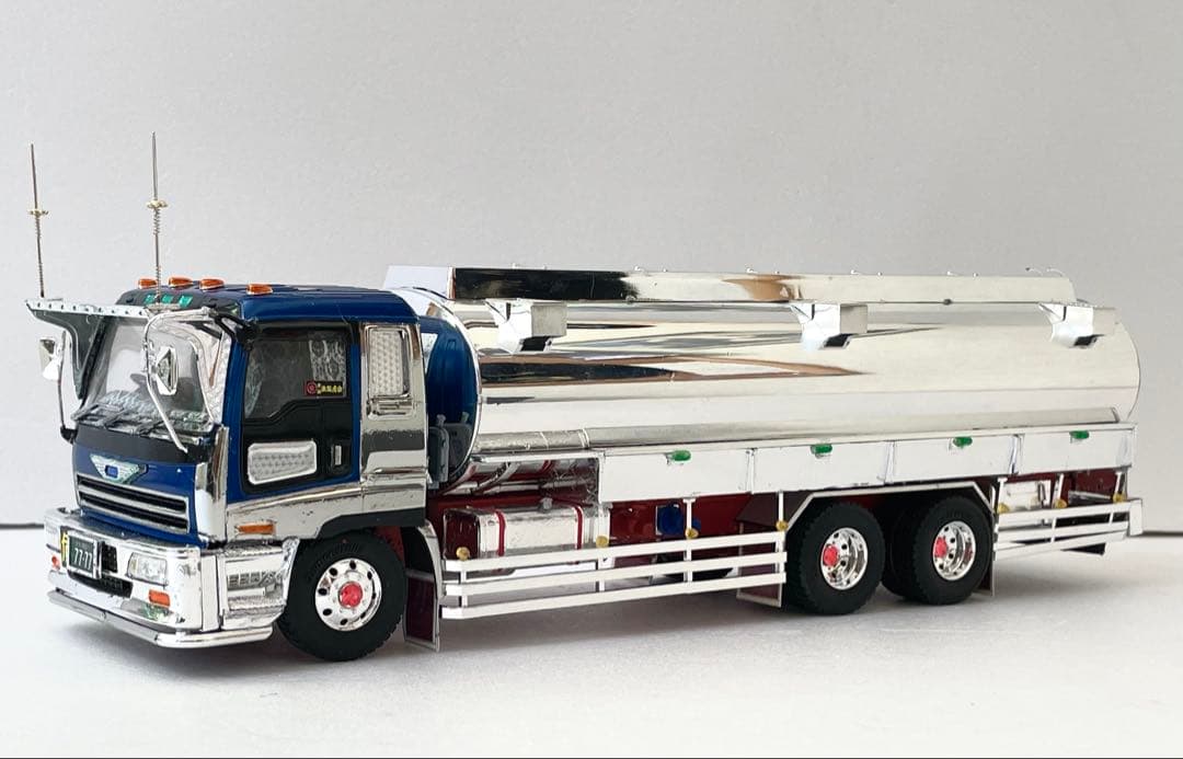 希少1/32 大型メッキタンクローリー 「危」デコトラプラモデル 特殊車両完成品