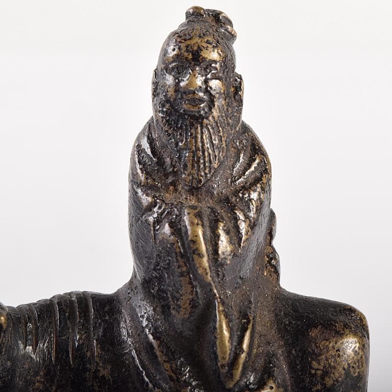 中国　古銅宣徳銅　篆刻　人物摘　獅子摘など　印材　5点まとめて　G　R7651